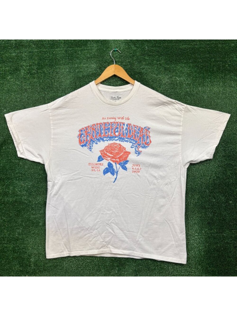 An Evening With Grateful Dead 1970 Rock Band T-Shirt Size Extra Large